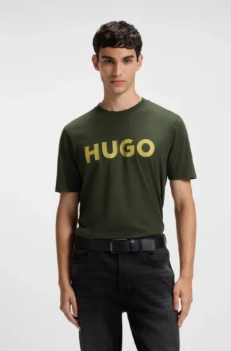 Cotton jersey T-shirt with logo print
