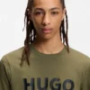 Cotton jersey T-shirt with logo print