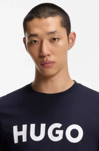Cotton jersey T-shirt with logo print