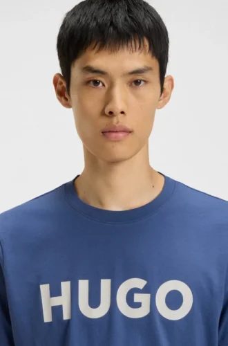 Cotton jersey T-shirt with logo print