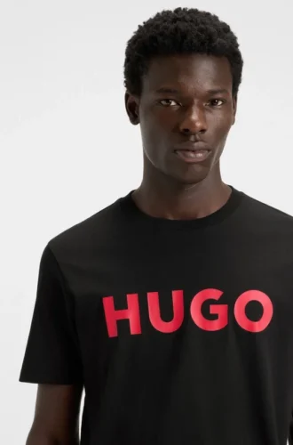 Cotton jersey T-shirt with logo print