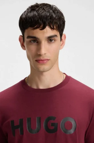 Cotton jersey T-shirt with logo print