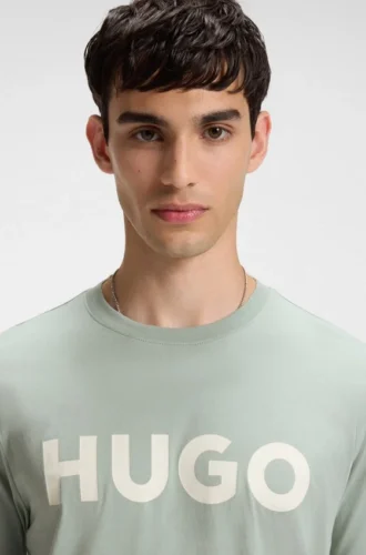 Cotton jersey T-shirt with logo print