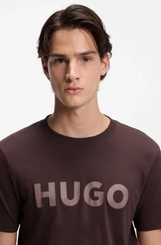 Cotton jersey T-shirt with logo print