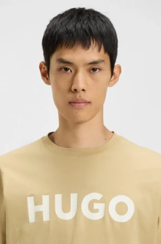 Cotton jersey T-shirt with logo print