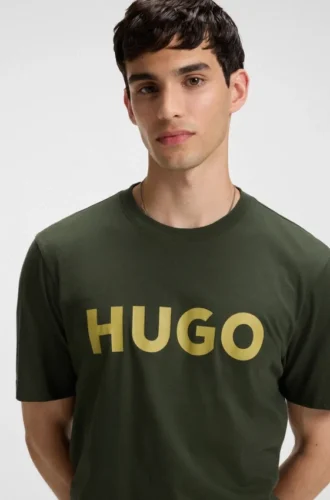 Cotton jersey T-shirt with logo print