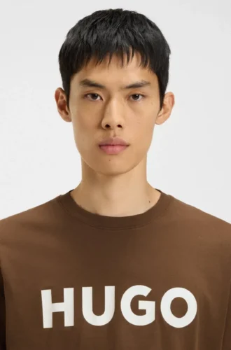 Cotton jersey T-shirt with logo print