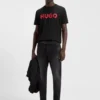 Cotton jersey T-shirt with logo print