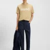 Cotton jersey T-shirt with logo print