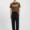 Cotton jersey T-shirt with logo print