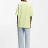 Cotton-jersey T-shirt with melted-effect Happy HUGO print