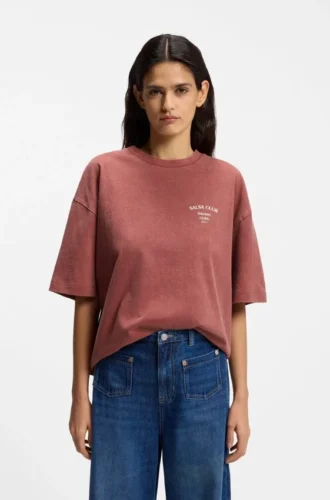 Cotton-jersey T-shirt with printed artwork