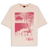 Cotton-jersey T-shirt with printed artwork