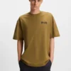 Cotton-jersey T-shirt with puff-print logo