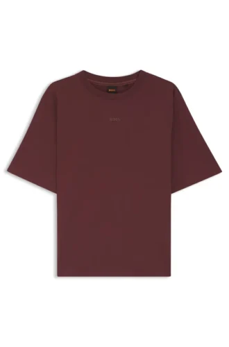 Cotton-jersey T-shirt with puff-print logo