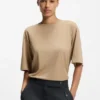 Cotton-jersey T-shirt with puff-print logo