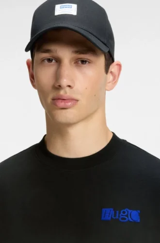 Cotton-jersey T-shirt with puff-print logo