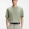 Cotton-jersey T-shirt with rear graphic