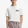 Cotton-jersey T-shirt with rear graphic
