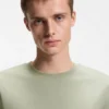 Cotton-jersey T-shirt with rear graphic