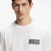 Cotton-jersey T-shirt with rear graphic