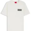 Cotton-jersey T-shirt with rear graphic