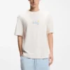 Cotton-jersey T-shirt with rear printed artwork