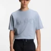 Cotton-jersey T-shirt with reflective logo