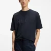 Cotton-jersey T-shirt with reflective logo