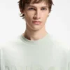 Cotton-jersey T-shirt with reflective logo
