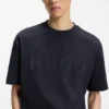 Cotton-jersey T-shirt with reflective logo