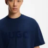 Cotton-jersey T-shirt with reflective logo