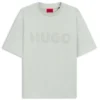 Cotton-jersey T-shirt with reflective logo