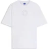 Cotton-jersey T-shirt with rhinestone Happy HUGO