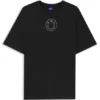 Cotton-jersey T-shirt with rhinestone Happy HUGO
