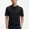 Cotton-jersey T-shirt with signature-stripe cuffs