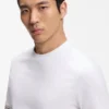 Cotton-jersey T-shirt with signature-stripe cuffs