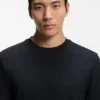 Cotton-jersey T-shirt with signature-stripe cuffs