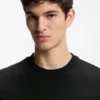 Cotton-jersey T-shirt with signature-stripe cuffs