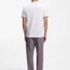 Cotton-jersey T-shirt with signature-stripe cuffs