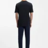 Cotton-jersey T-shirt with signature-stripe cuffs