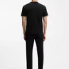 Cotton-jersey T-shirt with signature-stripe cuffs