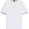 Cotton-jersey T-shirt with signature-stripe cuffs