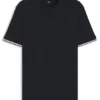 Cotton-jersey T-shirt with signature-stripe cuffs