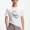Cotton-jersey T-shirt with spaced-out logo