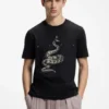 Cotton-jersey T-shirt with spaced-out logo