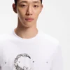 Cotton-jersey T-shirt with spaced-out logo