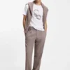 Cotton-jersey T-shirt with spaced-out logo