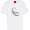 Cotton-jersey T-shirt with spaced-out logo