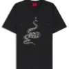 Cotton-jersey T-shirt with spaced-out logo